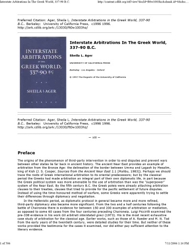 Interstate Arbitrations in the Greek World, 337-90 B.C. (Hellenistic Culture and Society)