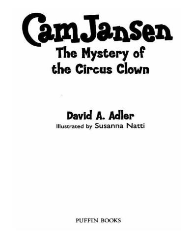 Cam Jansen the Mystery of the Circus Clown
