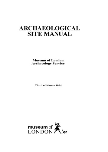 Archaeological Site Manual