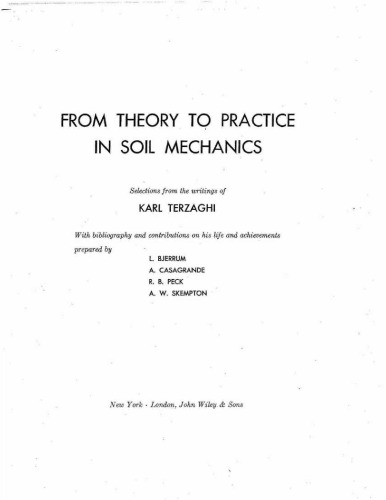 From Theory to Practice in Soil Mechanics