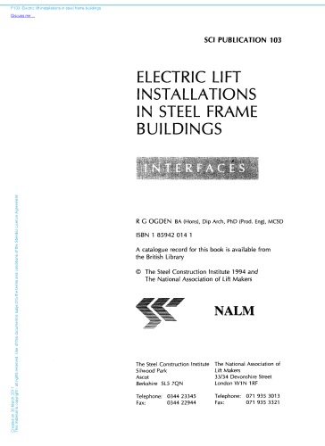 Interfaces: Electric Lift Installations in Steel Frame Buildings