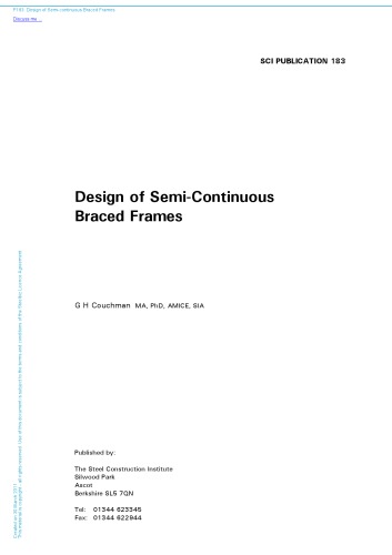 Semi-continuous Braced Frames