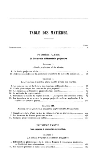 Leçons sur la théorie des espaces à connexion projective