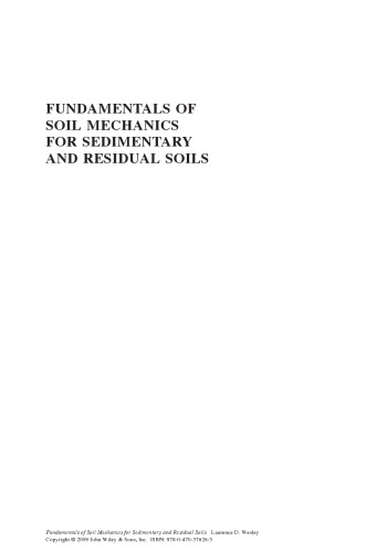 Fundamentals of Soil Mechanics for Sedimentary and Residual Soils