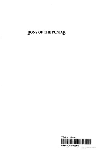 Lions of the Punjab: Culture in the Making