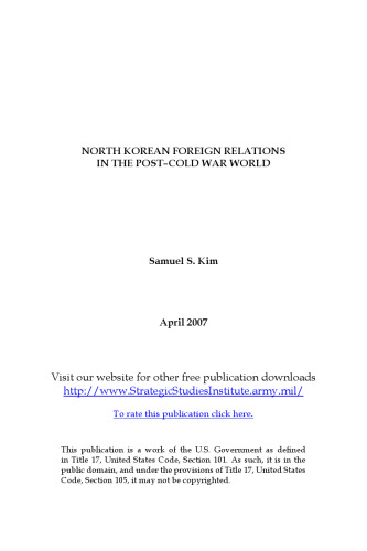 North Korean Foreign Relations in the Post-Cold War World