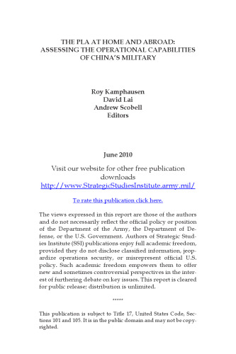 The PLA at Home and Abroad: Assessing the Operational Capabilities of China's Military