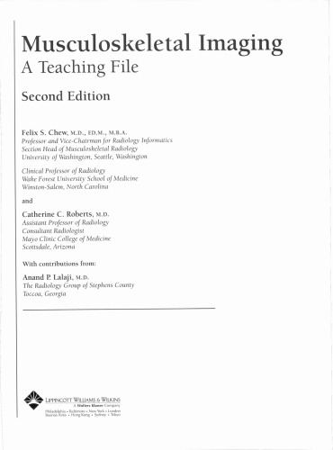 Musculoskeletal Imaging: A Teaching File (LWW Teaching File Series)