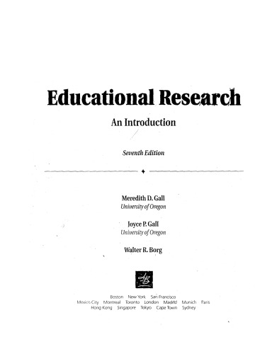 Educational Research: An Introduction (7th Edition)