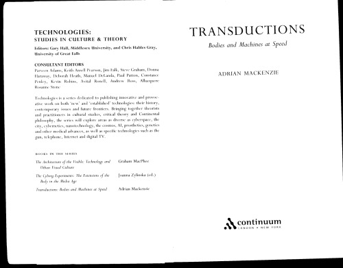 Transductions: bodies and machines at speed