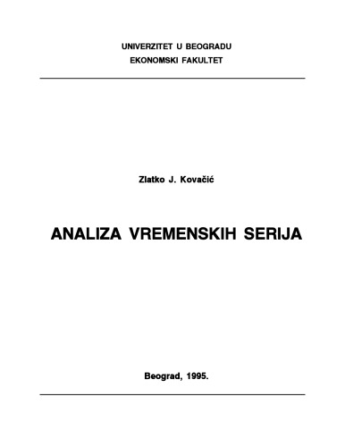 Analiza Vremenskih Serija