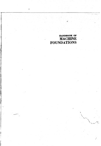 Handbook of machine foundations