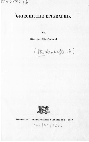 Griechische Epigraphik