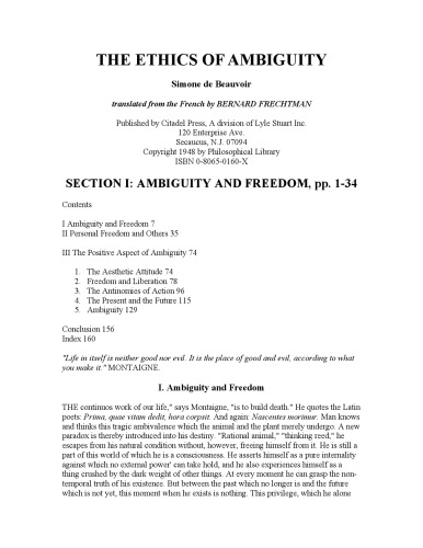 The ethics of ambiguity