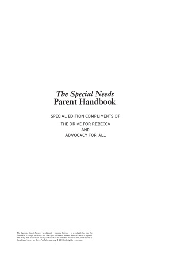 The Special Needs Parent Handbook: Critical Strategies and Practical Advice to Help You Survive and Thrive