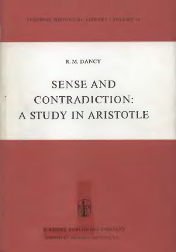 Sense and Contradiction: A Study in Aristotle