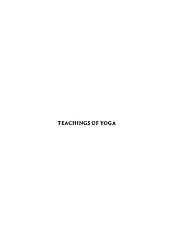 Teachings of yoga