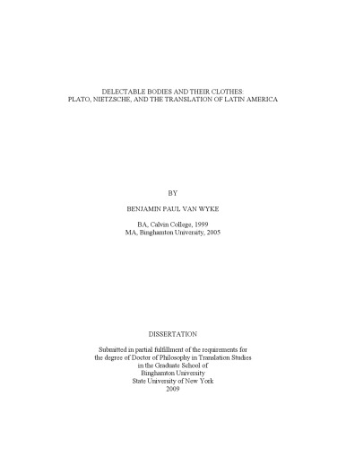 Delectable bodies and their clothes: Plato, Nietzsche, and the translation of Latin America
