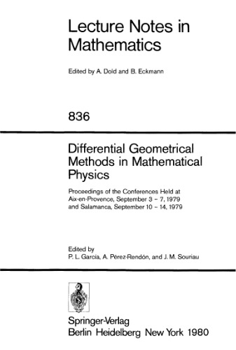 Differential geometrical methods in mathematical physics