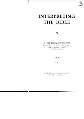 Interpreting the Bible