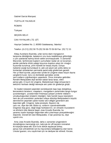 Yüzyıllık Yalnızlık