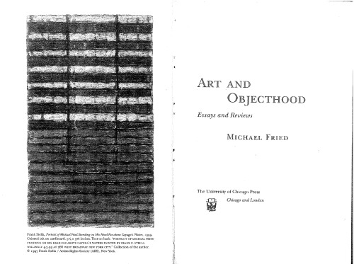 Art and objecthood: essays and reviews