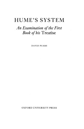 Hume’s System: An Examination of the First Book of His Treatise