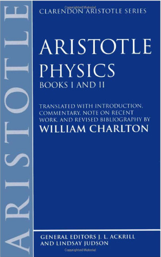 Aristotle Physics: Books I and II (Clarendon Aristotle Series)