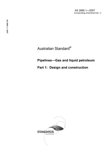 Pipelines: gas and liquid petroleum. Design and construction, Deel 1