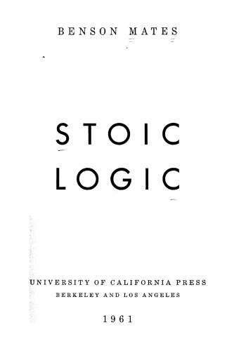 Stoic logic (second ed.)