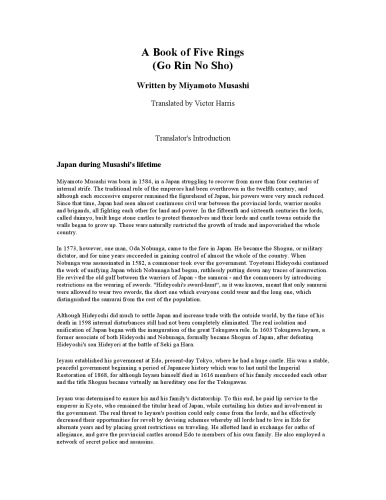 The Book of Five Rings: The Classic Guide to Strategy