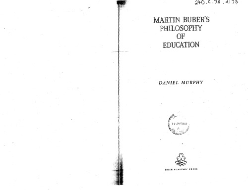 Martin Buber’s Philosophy of Education