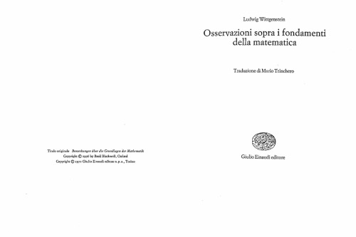 Osservazioni sopra i fondamenti della matematica