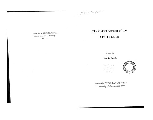 The Oxford Version of the Achilleid