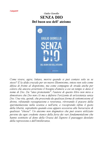 Senza Dio. Del buon uso dell'ateismo