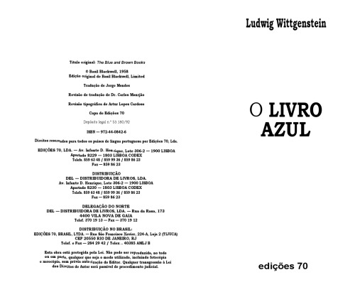 O livro azul