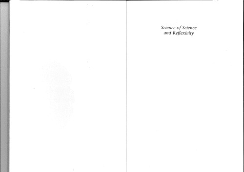 Science of science and reflexivity