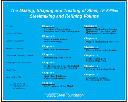The Making, Shaping and Treating of Steel: Steelmaking and Refining