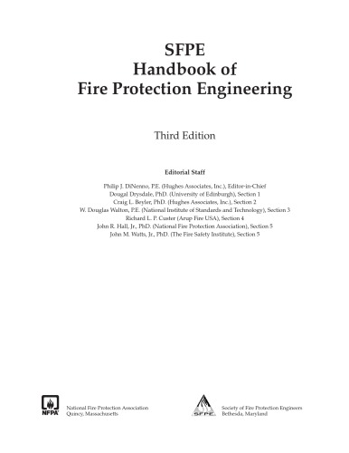 SFPE handbook of fire protection engineering