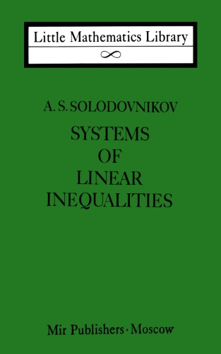 Systems of Linear Inequalities (Little Mathematics Library)