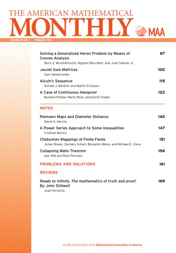 The American Mathematical Monthly, Volume 119, Number 2, February 2012