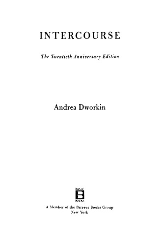 Intercourse: The Twentieth Anniversary Edition