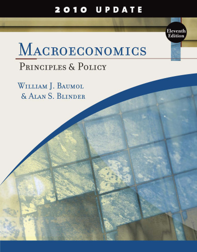 Macroeconomics: Principles and Policy, 11th, 2010 update Edition