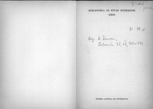 Inscriptiones Latinae Liberae Rei Publicae, Fasciculus Prior