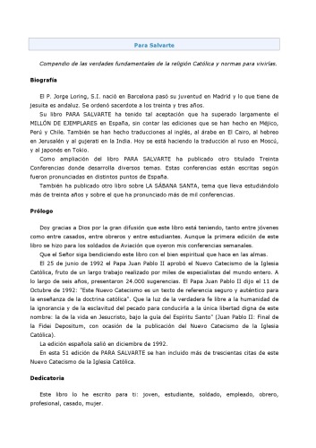 Para Salvarte: Compendio de las Verdades Fundamentales de la Religión Católica y Normas para Vivirlas, 51E