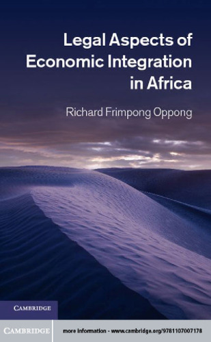 Legal Aspects of Economic Integration in Africa