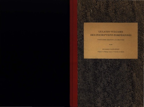 Le latin vulgaire des inscriptions pompéiennes