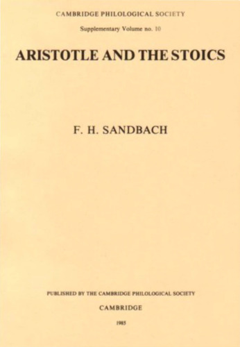 Aristotle and the Stoics