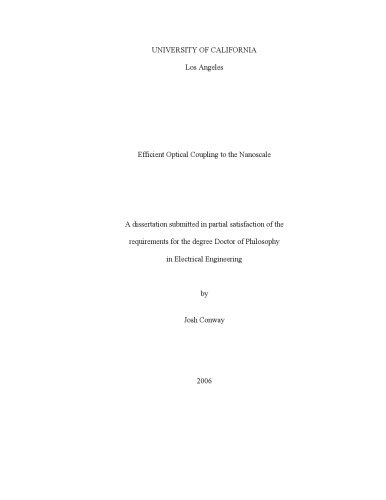 Efficient Optical Coupling to the Nanoscale
