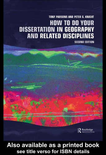 How to do your dissertation in geography and related disciplines